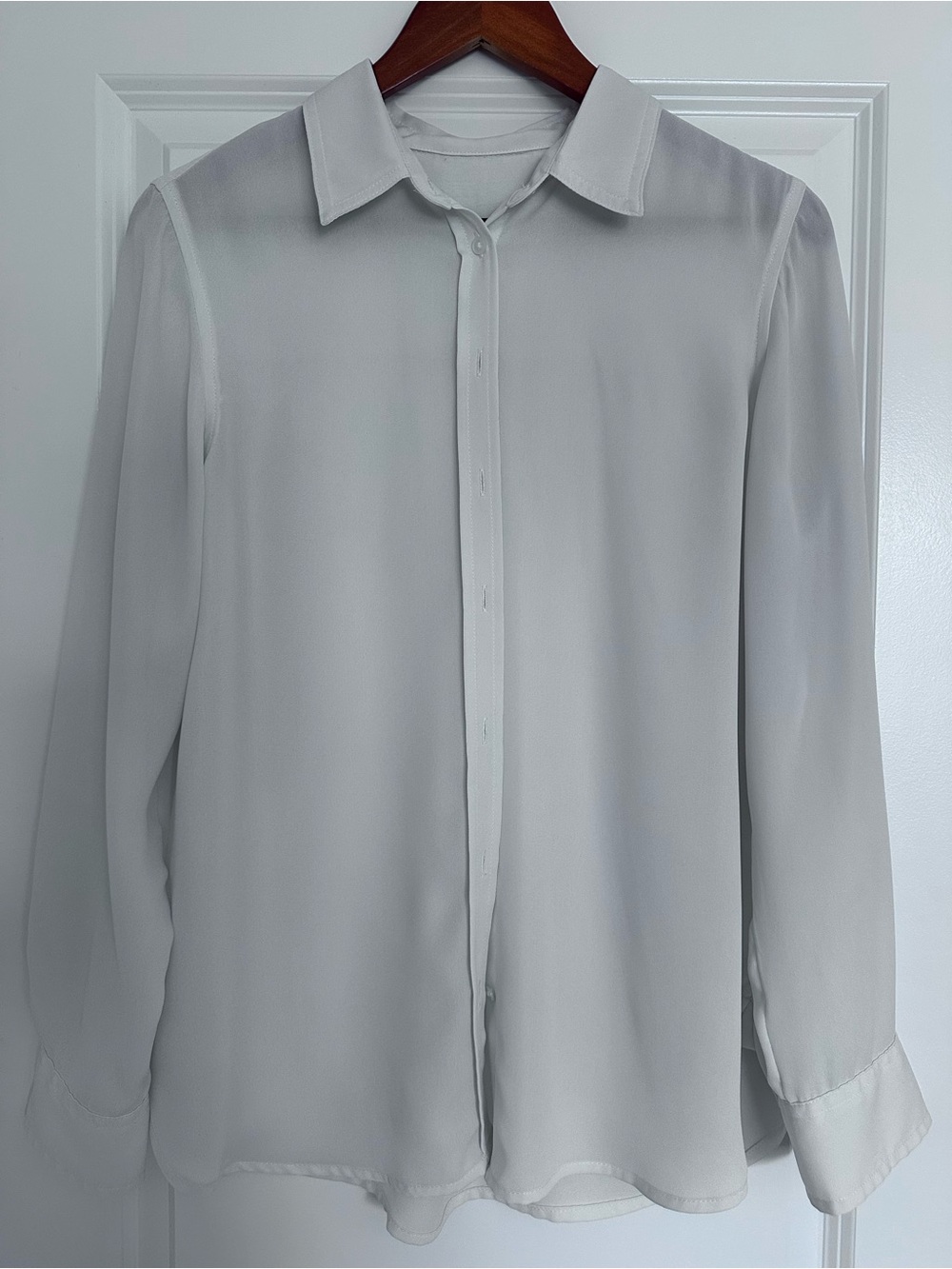 Women's Classic Button-Up Shirt in Light Cream